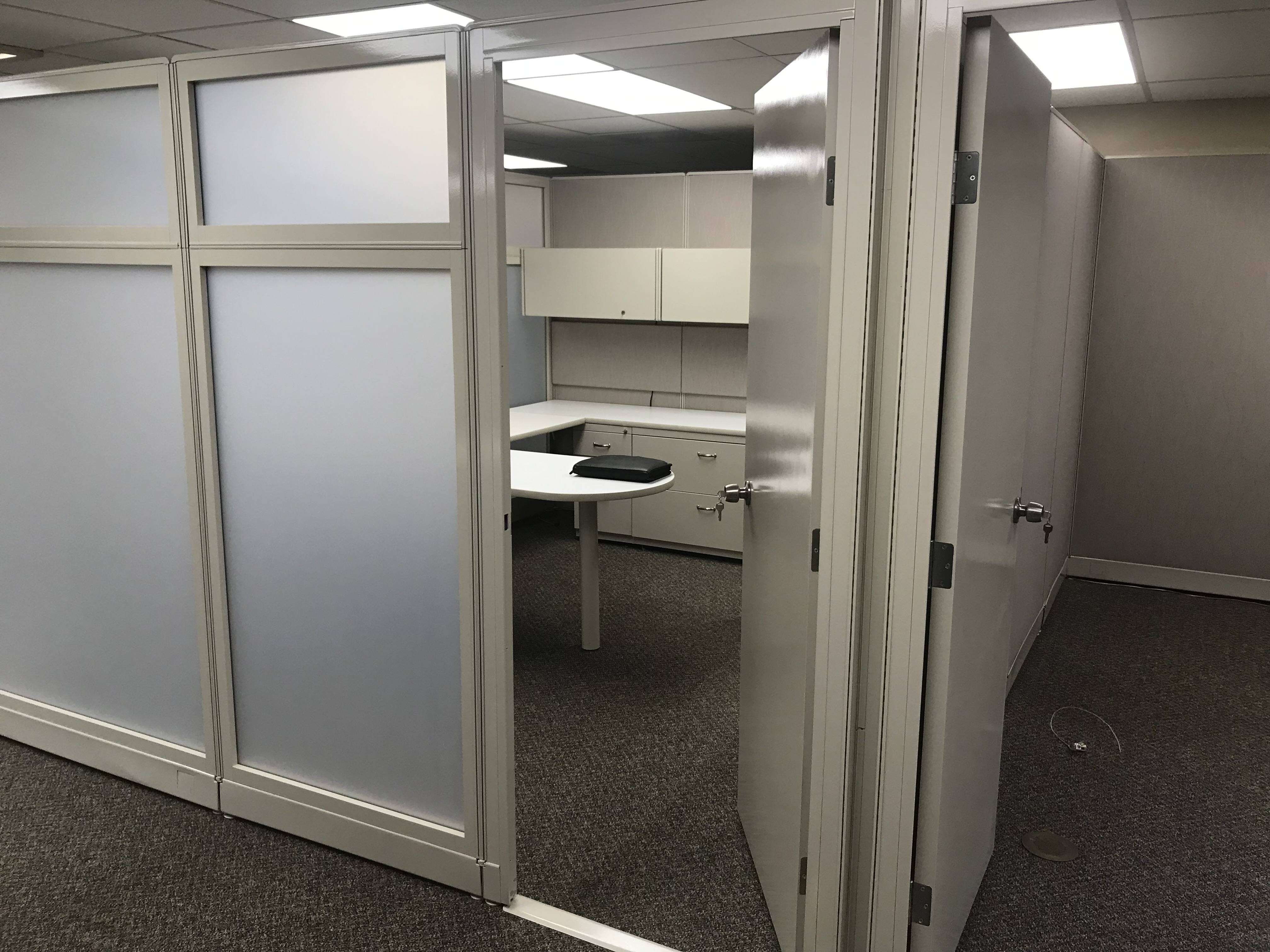 Executive timber-paneled office partitioning system with integrated doors in Midrand, Gauteng by Elite Wood Works